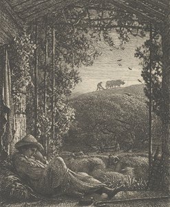 The Sleeping Shepherd, tidlig morgen, 1857. av Samuel Palmer