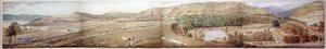 Sketch for a Panorama - The Town of Largs, Ayrshire, juli 1856 (akvarell over blyant på papir) av Samuel Parlber