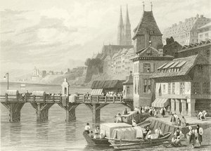 Basel, ved Rhinen av Samuel Prout