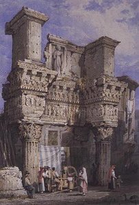 Forum of Nerva, Roma av Samuel Prout