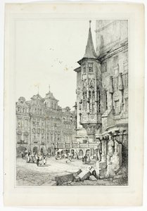 Rådhuset, Praha av Samuel Prout