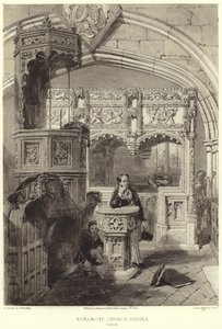 Interiør av kirken St Mary og St Blaise av Samuel Prout