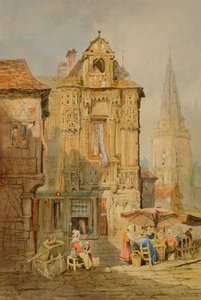 Markedsplass i Brugge, tidlig på 1800-tallet.