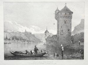St. Goar og Rheinfels av Samuel Prout