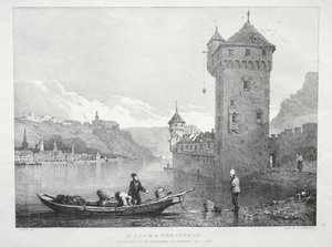 St. Goar og Rheinfels, 1824.