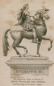 Statue av kong William den tredje, nå reist på St James