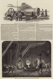 Sylinder av Great Hydraulic Press brukt til å heve rørene til Britannia Bridge av Samuel Read