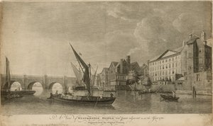En utsikt over Westminster Bridge med deler tilstøtende som i år 1760 av Samuel Scott