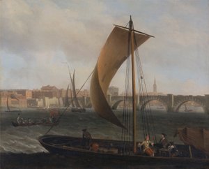 Utsikt over Themsen med Westminster Bridge av Samuel Scott
