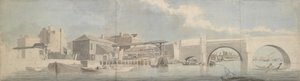 Westminster Bridge, Surrey Side, ca. 1750. av Samuel Scott