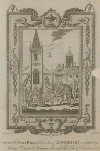 Edward den svarte prinsen fører fangen sin, kongen av Frankrike, gjennom London av Samuel Wale