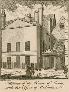 Inngangen til House of Lords med Office of Ordinance, Westminster av Samuel Wale