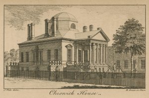 Generell utsikt over Chiswick House av Samuel Wale
