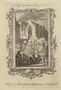 Måten å brenne martyrene i Smithfield av Samuel Wale