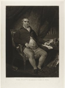 Portrett av Charles James Fox Den ærede Charles James Fox (tittel på objekt) av Samuel William Reynolds (I)