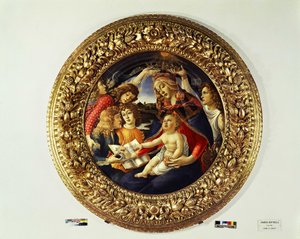 Madonna of the Magnificat og fem engler (tondo) - 1481-1483 av Sandro Botticelli