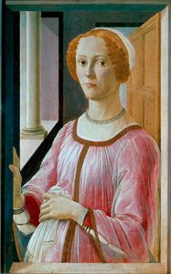 Portrett av Smeralda Bandinelli Detrempe på tre av Alessandro di Mariano dei Filipepi, dit Sandro Botticelli (1445-1510) 1471 ca. Søn 65x41 cm London, Nasjonalgalleriet av Sandro Botticelli