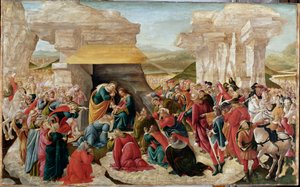 The Adoration of the Magi (uferdig maleri, ca. 1500) av Sandro Botticelli