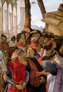 Tilbedelsen av magiene, detalj av Sandro Botticelli