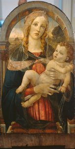 Jomfruen og barnet av Sandro (after) Botticelli