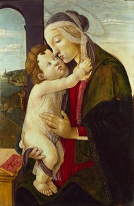 Jomfruen og barnet, c1480-1500. Artister: Sandro Botticelli, ukjent. av Sandro Botticelli