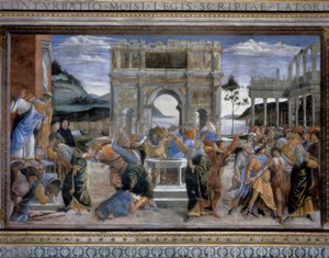 Straffen til Rotte Korah av Sandro Botticelli