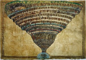 Illustrasjon til den guddommelige komedie av Dante Alighieri Abyss of Hell, 1480-1490