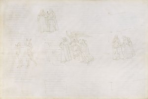 Illustrasjon til den guddommelige komedie av Dante Alighieri Purgatorio 17, 1480-1490 av Sandro Botticelli