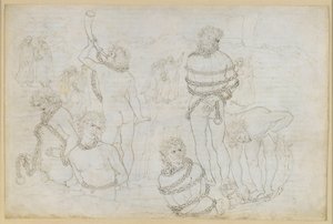 La Divina Commedia, Inferno XXXI. Helvetes åttende sirkel (Malebolge): Gigantenes slag – Pozzo dei Giganti av Sandro Botticelli