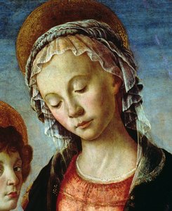 Madonna and Child-detalj av 44356 av Sandro Botticelli