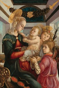 Madonna og barn med engler, 14651470. av Sandro Botticelli