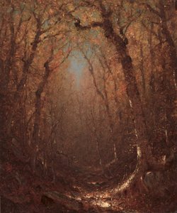 Høst, en skogssti av Sanford Robinson Gifford