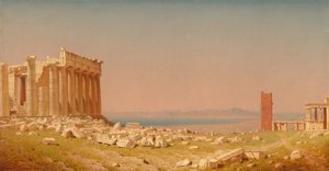 Ruinene av Parthenon, 1880. av Sanford Robinson Gifford