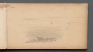 Skissebok, side 04: Sea Scape with Color Notations, 1859. av Sanford Robinson Gifford