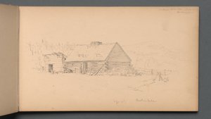 Skissebok, side 14: Berlinfallene 2. september 1859. av Sanford Robinson Gifford