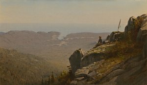 The Artist Sketching at Mount Desert, Maine, 1864-1865. av Sanford Robinson Gifford
