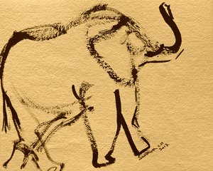 Abstrakt elefanttegning av Santhosh ch