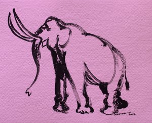 Abstrakt rosa elefant av Santhosh ch