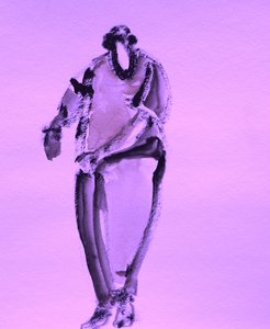 Abstrakt lilla figur av Santhosh ch