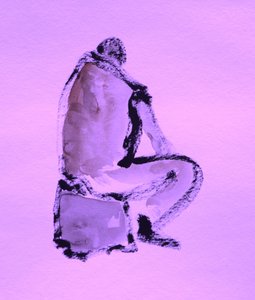 Abstrakt lilla figur av Santhosh ch