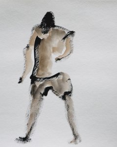 Abstrakt gående figur