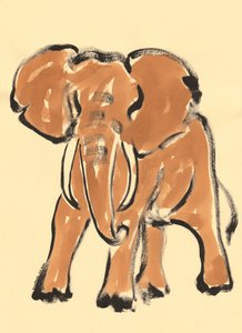 Skisse av en afrikansk elefant av Santhosh ch