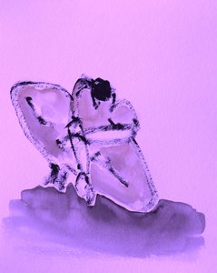 Den hukende lilla figuren av Santhosh ch