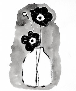 Mørke blomster i en vase av Santhosh ch