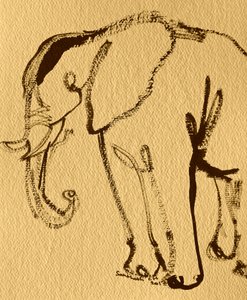 Elegant elefanttegning av Santhosh ch