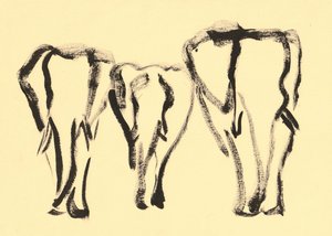 Skisse av en elefantfamilie av Santhosh ch
