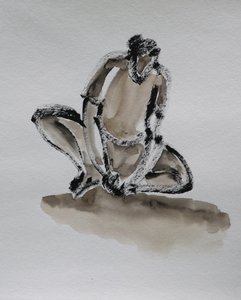 En ettertenksom, hukende figur av Santhosh ch