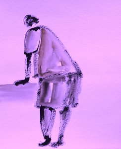 Studie av en ettertenksom figur av Santhosh ch