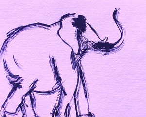 Skisse av lilla elefant av Santhosh ch