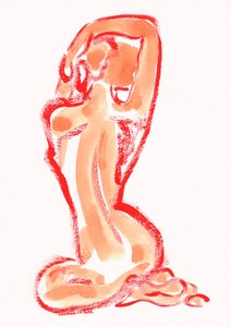 Studie av en sensuell rød figur av Santhosh ch